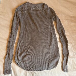 lululemon athletica Gray Crew Neck Sweater